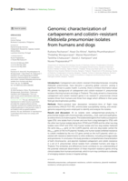 Genomic characterization of carbapenem and colistin-resistant Klebsiella pneumoniae isolates from humans and dogs