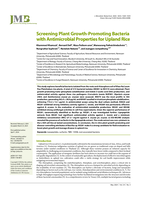 Screening Plant Growth-Promoting Bacteria with Antimicrobial Properties for Upland Rice