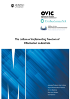 The culture of implementing Freedom of Information in Australia