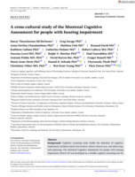 A cross-cultural study of the Montreal Cognitive Assessment for people with hearing impairment