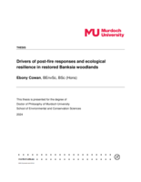 Drivers of post-fire responses and ecological resilience in restored Banksia woodlands