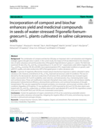 Incorporation of compost and biochar enhances yield and medicinal compounds in seeds of water-stressed Trigonella foenum-graecum L. plants cultivated in saline calcareous soils