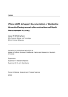 iPhone LiDAR to Support Documentation of Clandestine Gravesite Photogrammetry Reconstruction and Depth Measurement Accuracy