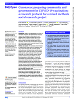 Coronavax: preparing community and government for COVID-19 vaccination: a research protocol for a mixed methods social research project
