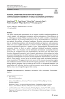 Inaction, under-reaction action and incapacity: communication breakdown in Italy’s vaccination governance