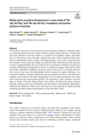 Media actors as policy entrepreneurs: a case study of "No Jab, No Play" and "No Jab, No Pay" mandatory vaccination policies in Australia