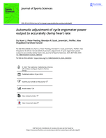 Automatic adjustment of cycle ergometer power output to accurately clamp heart rate