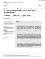 Kinship assessment and insights into reproductive behaviour of the Critically Endangered green sawfish Pristis zijsron in Western Australia