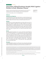 Association of Basal Forebrain Atrophy With Cognitive Decline in Early Alzheimer Disease