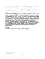 In Loco Civitatis? Accountability, Transnational Actors, and Global Governance