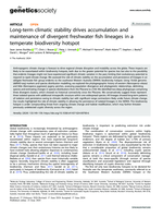 Long-term climatic stability drives accumulation and maintenance of divergent freshwater fish lineages in a temperate biodiversity hotspot