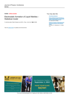 Electrostatic formation of Liquid Marbles - Statistical model