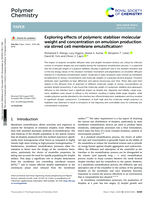 Exploring effects of polymeric stabiliser molecular weight and concentration on emulsion production via stirred cell membrane emulsification