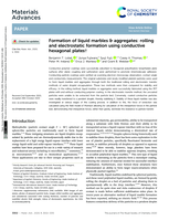 Formation of liquid marbles aggregates: rolling and electrostatic formation using conductive hexagonal plates
