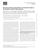 Balancing Clinical Applicability and Scientific Depth in ML Models for MDA5-DM Prognosis: Response to ‘From machine learning to clinical practice: phenotypic clusters of anti-MDA5 antibody-positive dermatomyositis’. By Koopman, Jacob; Buhler, Katherine; Choi, May