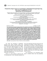 Productivity Improvement in Coastal Region of Bangladesh through Improving Rice-based Cropping Patterns and Optimizing Nutrient Management