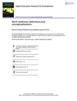 Work readiness: definitions and conceptualisations