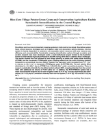 Rice-Zero Tillage Potato-Green Gram and Conservation Agriculture Enable Sustainable Intensification in the Coastal Region