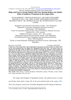 Ridge and Furrow Sowing Method with Close Spacing Reduces the Salinity Effect of Sunflower Production in the Ganges Delta
