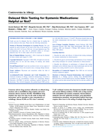 Delayed skin testing for systemic medications: helpful or not?