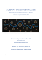 Solutions for Unpalatable Drinking water: Monitoring and Treatment Approaches in Western Australian Indigenous Communities