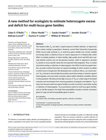 A new method for ecologists to estimate heterozygote excess and deficit for multi‐locus gene families