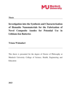Investigation into the Synthesis and Characterisation of Hematite Nanomaterials for the Fabrication of Novel Composite Anodes for Potential Use in Lithium-Ion Batteries