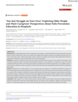 ‘You Just Struggle on Your Own’: Exploring Older People and Their Caregivers' Perspectives About Falls Prevention Education in Hospitals