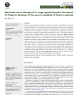 Reintroduction to the edge of its range: quenda (Isoodon fusciventer) to Wadderin Sanctuary in the eastern wheatbelt of Western Australia