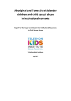 Aboriginal and Torres Strait Islander children and child sexual abuse in institutional contexts