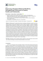 Improving Aboriginal Maternal Health by Strengthening Connection to Culture, Family and Community
