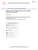Tensions undermining equitable school funding: insights from Australia