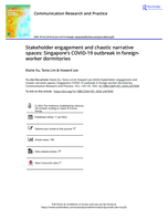 Stakeholder engagement and chaotic narrative spaces: Singapore’s COVID-19 outbreak in foreign-worker dormitories