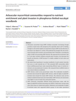 Arbuscular mycorrhizal communities respond to nutrient enrichment and plant invasion in phosphorus‐limited eucalypt woodlands