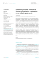 Unraveling teacher stressors in Bhutan: a qualitative exploration of contributing elements