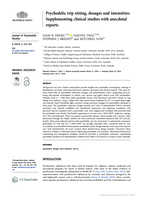 Psychedelic trip sitting, dosages and intensities: Supplementing clinical studies with anecdotal reports