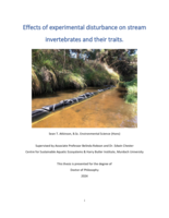 Effects of experimental disturbance on stream invertebrates and their traits