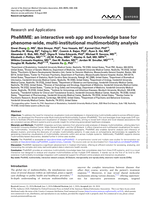 PheMIME: an interactive web app and knowledge base for phenome-wide, multi-institutional multimorbidity analysis