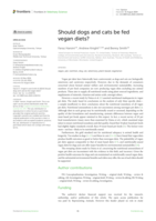 Should dogs and cats be fed vegan diets?