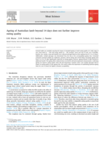 Ageing of Australian lamb beyond 14&nbsp;days does not further improve eating quality