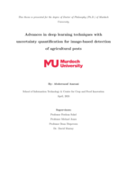 Advances in deep learning techniques with uncertainty quantification for image-based detection of agricultural pests