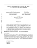 Large Language Models for Failure Mode Classification: An Investigation
