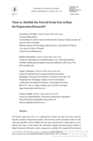 Time to Abolish the Forced Swim Test in Rats for Depression Research?