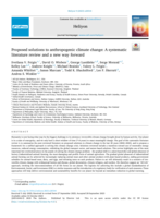 Proposed solutions to anthropogenic climate change: A systematic literature review and a new way forward
