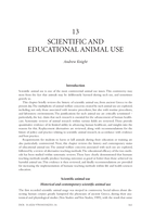 Scientific and educational animal use