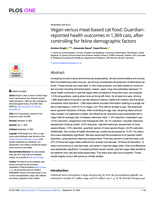 Vegan versus meat-based cat food: Guardian-reported health outcomes in 1,369 cats, after controlling for feline demographic factors