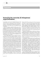 Assessing the necessity of chimpanzee experimentation