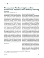 Non-animal methodologies within biomedical research and toxicity testing