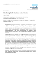 Bias During the Evaluation of Animal Studies?