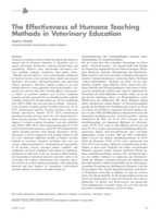 The effectiveness of humane teaching methods in veterinary education